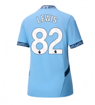 Manchester City Rico Lewis #82 Replika Hjemmebanetrøje Dame 2024-25 Kortærmet